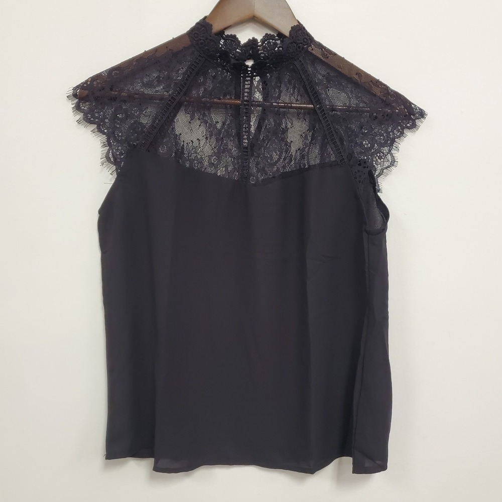 Unbranded Womens Lace Fairy Grunge‎ Whimsigoth Top Size S Black Witchy Dainty